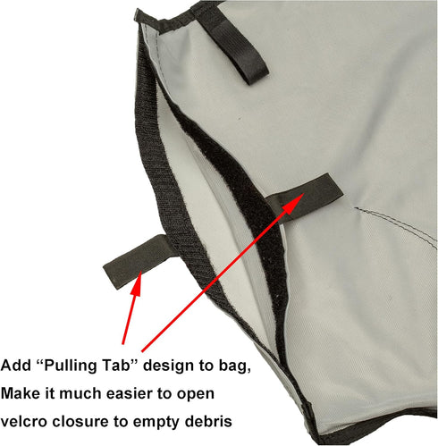 ATIE Pool Cleaner Gray Fine Mesh Bag with Hook and Loop Fastener Enclosure for Pentair Kreepy Krauly Legend, Platinum Pool Cleaner Debris Bags 360...