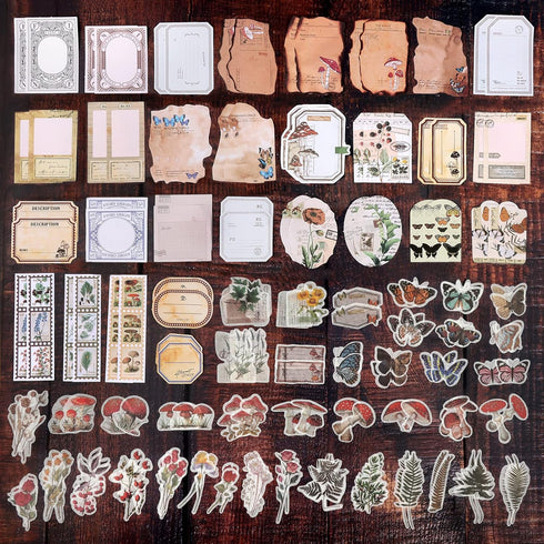 Draupnir 200pcs Vintage Junk Journal Supplies,Scrapbook Supplies Scrapbooking Paper and Stickers Ephemera for Art Aesthetic Journaling Kit Collage...
