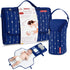 Portable Diaper Changing Pad Waterproof – B0NUS Insulated Baby Bottle Bag, 2-in-1 Diaper Clutch and Changing Mat, Wipe Clean Portable Changing Pad...