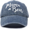 DALIX Mama Bear Mom Hat Gift Vintage Washed Denim Cap Distressed...