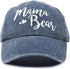 DALIX Mama Bear Mom Hat Gift Vintage Washed Denim Cap Distressed...