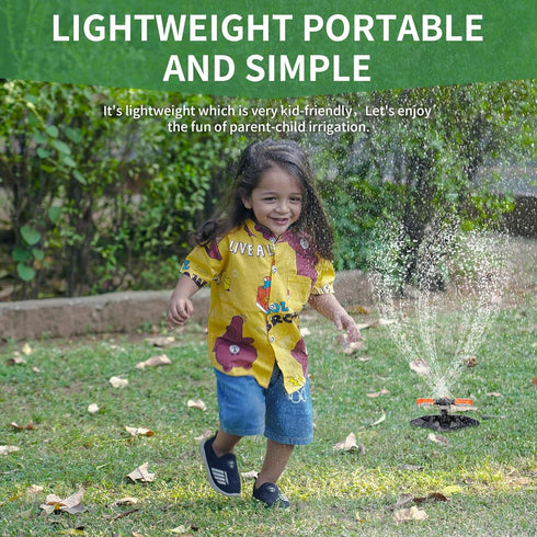 Lawn Sprinkler above Garden Sprinkler System Garden Water Sprinkler Lawn Sprinkler 360 Degree Adjustable Irrigation for Farmland Garden Lawn Child...