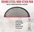 Non-Stick Pizza Pan with Holes - 13-Inch Perforated Pizza Crisper Carbon Steel Pizza Pan - 1 Round Pizza Trays PFOA PFOS and PTFE Free...