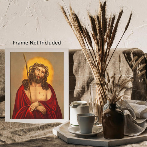 Posterizer 1 pcs-Jesus Christ with crown of thorns painting poster-Religious Posters-Gifts for Christians -Decor for Church, Sunday School Classro...