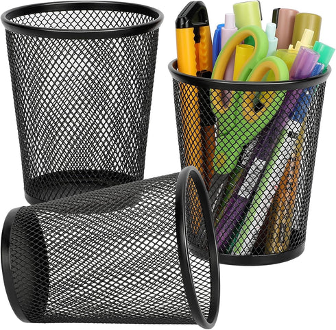 MaxGear Pen Holder for Desk, Premium Mesh Metal Pencil Holder Pen Cup Marker Holder Makeup Brush Holders, Desk Accessories & Workspace Organizers ...