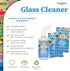 Natural Glass Cleaner Spray- Removes Dirt & Debris for Sparkling Clean Windows & Glass Surfaces at Home, Office & Garage, Includes: 1 Refillable E...