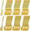 Gold Plastic Silverware Set, Plastic Gold Cutlery Utensils 4 Inch Tasting Gold Mini Forks and Spoons for Ice Cream Sample Desserts Sampling Puddin...