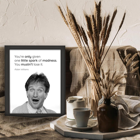 Posterizer 1 pcs-Robin Williams inspiring quote-Movie & Cinema Art-Quotes and Poems-Gift for movie lovers-Decor for Home & Office- UNFRAMED Wall A...