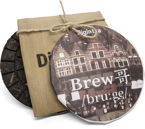 Compressed Ripe Pu-erh Tea Cake "Bru:ge Waffle" 7.1 ounce (200 g) Thick Taste...