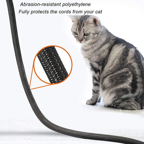 CrocSee 25ft - 1/2 inch Braided Cable Management Sleeve Cord Protector - Self-Wrapping Split Wire Loom for TV/Computer/Home Theater/Engine Bay - B...