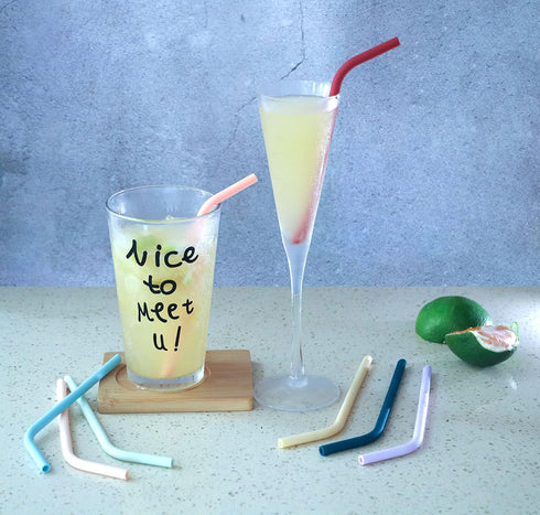 Reusable Thin Short 6.7" Cute Silicone Bendy Straws for Toddlers&Kids&Baby,6 10 12 oz Wine/Yeti Tumbler, Coffee/Cocktail Mug,Soda Cans,Take n toss...