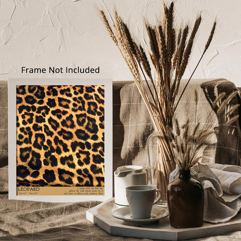 Posterizer 1 pcs-Leopard pattern poster-Preppy trendy aesthetic-Inspirational Women's Art-Gift for Women, Fashionistas, Designer Fashion Fans- unf...