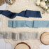 CT CRAFT LLC Frayed Satin Silk Ribbon 1.5" x 10 Yards x 3 Rolls Pearl Grey Dusty Blue Midnight Blue for Christmas Home Decor Gift Wrapping DIY Cra...