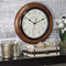 FirsTime & Co. Walnut Round Wall Clock, 11",10055...
