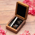 Real Black Walnut Wooden Cufflinks Box,Small Vintage Tie Clip Display Storage Case...