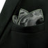 SHLAX&WING Unique Grey Pocket Square for Men Camo Camouflage 12.6 inches...
