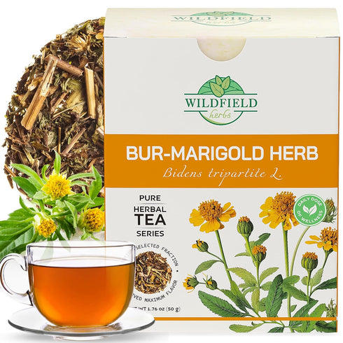 1.8 oz. Dried Marigold Flowers Bur Marigold Herb Tea Marygold Tea (Bidens Tripartite L.) - 50g 100% Chereda Bur-Marigold Cáñamo Acuático...