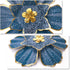 EASICUTI Blue Metal Flower Wall Decor Boho Metal Wall Art Decorations Hanging for Indoor Outdoor Home Bathroom Patio Fence Garden Bedroom Living R...