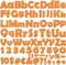 260Pcs Glitter Orange Bulletin Board Letters for Classroom 4” Letter Combo Pack Set Numbers Alphabet Poster Board Punctuation Symbol Cutout with A...