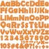 260Pcs Glitter Orange Bulletin Board Letters for Classroom 4” Letter Combo Pack Set Numbers Alphabet Poster Board Punctuation Symbol Cutout with A...