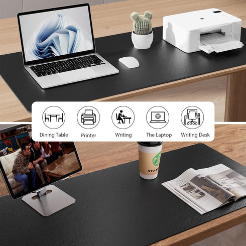 Leather Desk Pad Protector, Mouse Pad, Office Desk Mat, Non-Slip PU Leather Desk Blotter, Laptop Desk Pad, Waterproof Desk Writing Pad for Office ...
