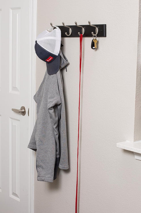 BIRDROCK HOME Oval Hook Coat and Hat Rack | 4 Hooks | Wall Mount | Black Finish | Satin Nickel Hooks...