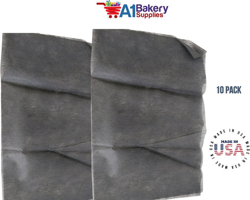 A1BakerySupplies Polyester Non-Woven Reusable Color Tissue Paper 20 x 26 Inches - 10 Sheet Pack (Black) Wrapping for Flowers & Bouquet...