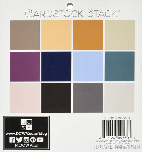 DCWV Neutrual Cardstock-Printed Textured Stack (6x6 inch)...