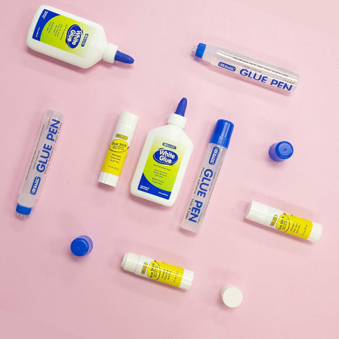 BAZIC White Glue 4oz., Clear Glue 1.7oz., Glue Stick 0.7oz., Washable Liquid Glue Pen, Multi-Purpose, for School Home Office (3/Pack), 1-Pack...