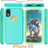 YmhxcY for iPhone XR Case Shockproof Dropproof Dust-Proof Drop Proof 3-Layer Durable Phone Case Heavy Duty Protection Phone Case Cover for Apple i...