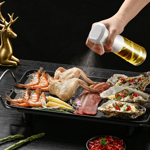 Oil Sprayer for Cooking- 200ml Glass Olive Oil Sprayer Mister, Olive Oil Spray Bottle, Kitchen Gadgets Accessories for Air Fryer, Canola Oil Sprit...