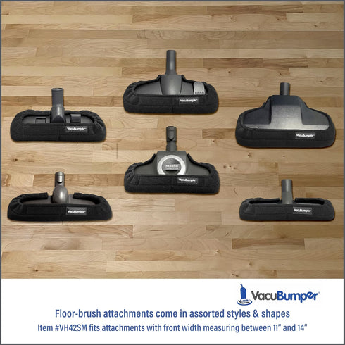 Bumper Guard for Vacuum Floor Brush - Available in 2 Sizes - Measure Your Floor Brush - Size Small fits Front Width: 11" to 14" (Item #VH42SM)...