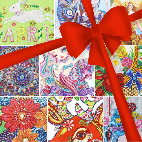 4 Pcs Special Shape Rhinestone Diamond Art Painting Kits, Animals Diamond Art Kits for Adults Beginner, DIY Diamond Dots Art Painting by Number fo...