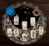 Indian Consigners Altar Cloth Sun Moon Star Witchcraft Alter Tarot Spread Top Cloth Wiccan Square Spiritual 24 by 24 Sacred (Golden Sun Moon Star)...