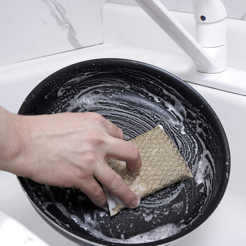 Kitchen Sponge Scrubber, Heavy Duty, Hand Friendly Scouring Sponge for Sink, Pot, Dish Washing Scrubber Non-Scratch, Kosher Sponge, by Superio (Si...