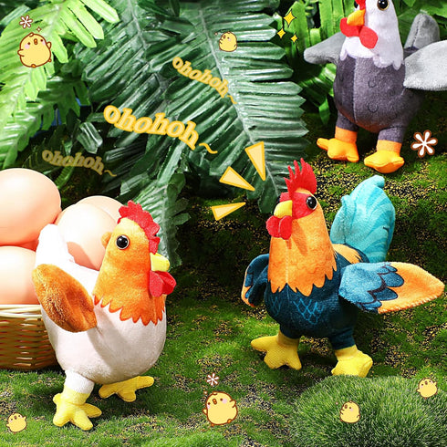 6 Pieces Mini Plush Furry Animal Toys Soft Plush Horse Pig Cattle Rabbit Dog Sheep Hen Doll Stuffed Plush Animals for People Over 3+(Chicken and R...