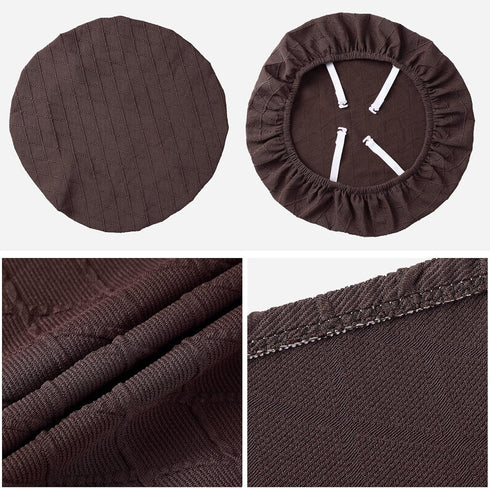 Stretch Chair Seat Covers 4 PCS, Removable Washable Dining Chair Covers Anti-Dust Dining Room Seat Cushion Slipcovers (4, Chocolate)...