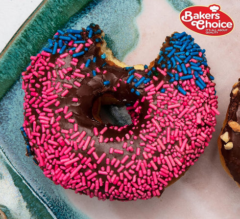 Bakers Choice Red Sprinkles for Baking - Jimmies Sprinkles for Ice Cream Toppings - Dairy Free, Kosher 2.8 oz....