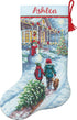 Dimensions 70-08995 Holiday Tradition DIY Personalizable Christmas Cross Stitch Stocking Kit, 16" L, 14 Count Light Blue Aida, Various...