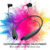 Neckband Bluetooth Headphones, Around The Neck Headphones 24H+ Playtime, Bluetooth Headsets with Call Vibration, Shark Jaw Design Wireless Earbuds...
