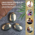 Golden Pyrite Palm Stone, Worry Stone Large Oval Palm Stone Chakra Healing Hand Carved Pocket Massage Stone Reiki Polished Stone Massage Spa Energ...