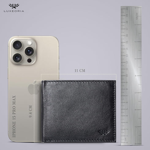 LUXEORIA Leather Wallet for Men, Handcrafted Travel Wallet, Minimalist Mens Slim Bifold Wallet, Anti-Theft RFID Blocking Wallet for Men's, Bi-fold...