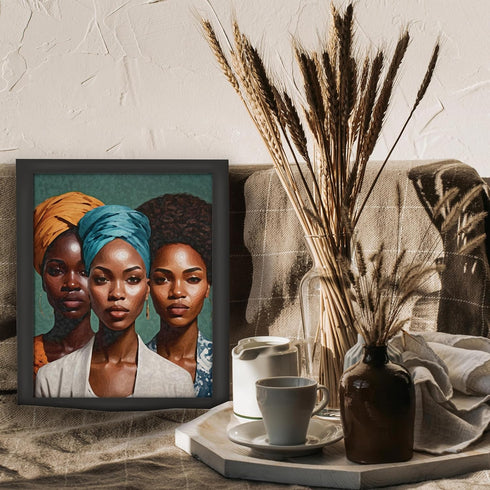 Posterizer 1 pcs-abstract modern African womans decor-Afro-American Art Collection-Abstract & Modern Art-Gifts for Women-Living Room Bedroom Decor...