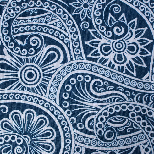 DII Paisley Outdoor Tabletop Collection, Water Resistant, Tablecloth, 60" (Round), Blue...