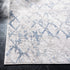 SAFAVIEH Amelia Collection Area Rug - 3' Square, Light Grey & Blue, Modern Trellis Distressed Design, Non-Shedding & Easy Care, Ideal for High Tra...