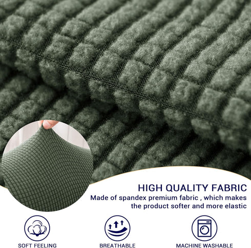 SUBRTEX Stretch Armrest Covers Spandex Arm Covers for Chairs Couch Sofa Armchair Slipcovers for Recliner Sofa with Twist Pins 2pcs (Olive Drab)...