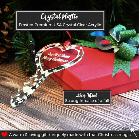 Personalized 2025 New Home Christmas Ornament Gift Box Incld Key Shape, First House Customized Shatterproof Acrylic | Made in USA...