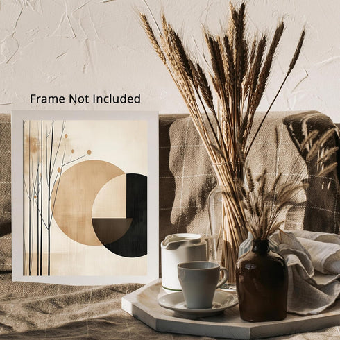 Posterizer 1 pcs-minimalist, geometric design-gold and black 7-Abstract & Modern Art-Gift for Men Women Teens-Chic Home Decor- unframed wall art...
