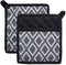 DII Black & White Diamond Collection Kitchen Essentials, Potholder Set, 2 Piece...