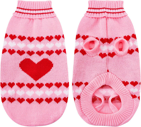 Dog Sweater Turtleneck Pet Sweaters Winter Coat Apparel Warm Knitted Holiday Clothes for Cat and Puppy (Medium)...